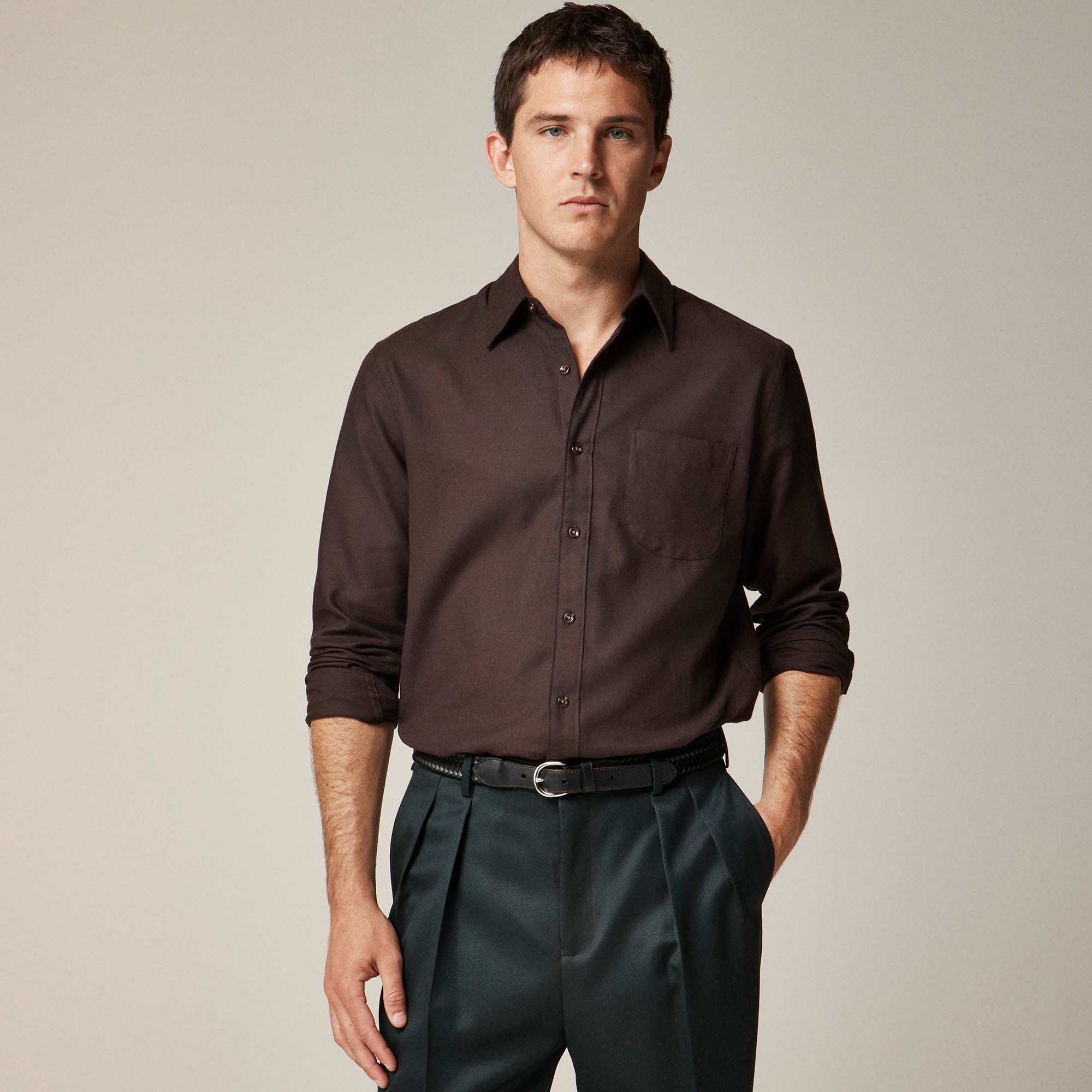 Cotton-cashmere blend shirt