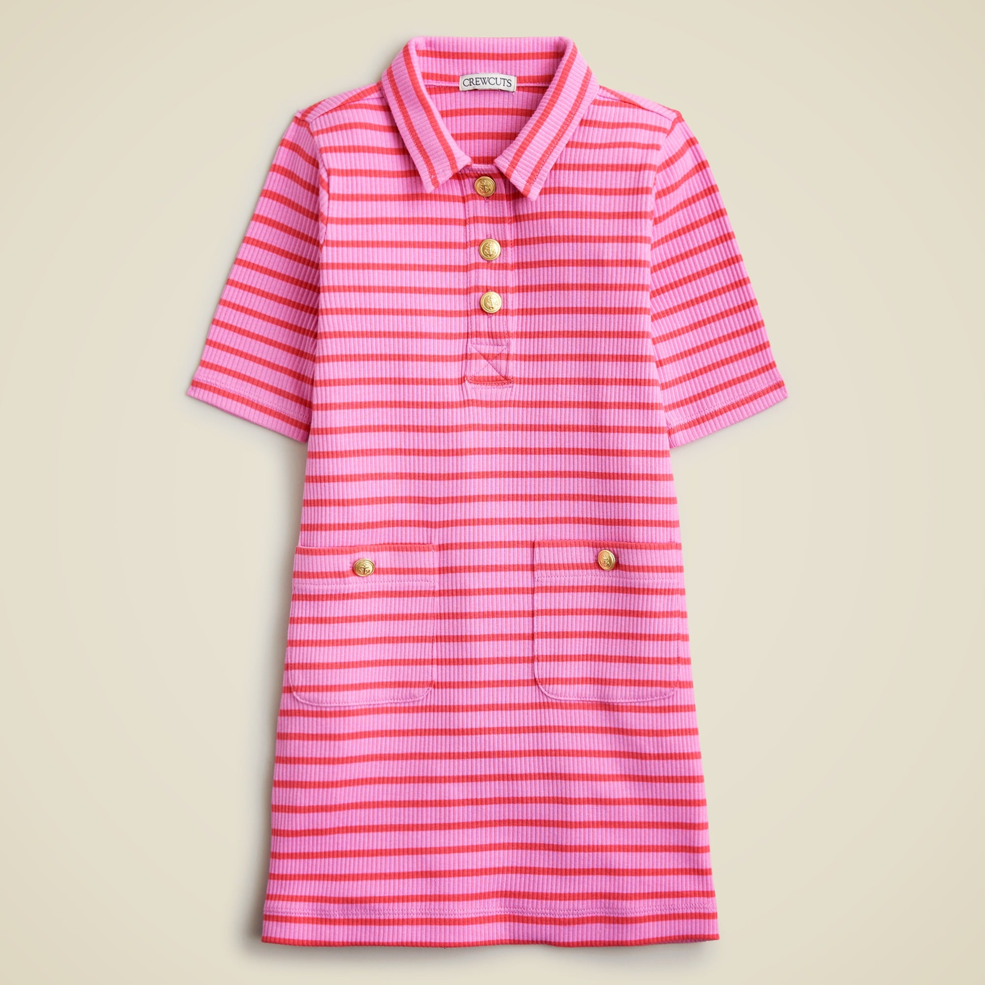 girls Girls' polo dress in vintage rib