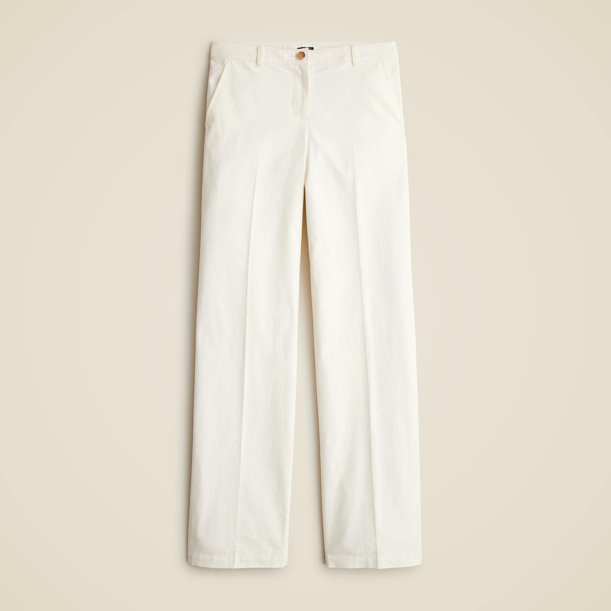  Petite full-length wide-leg trouser in cotton blend