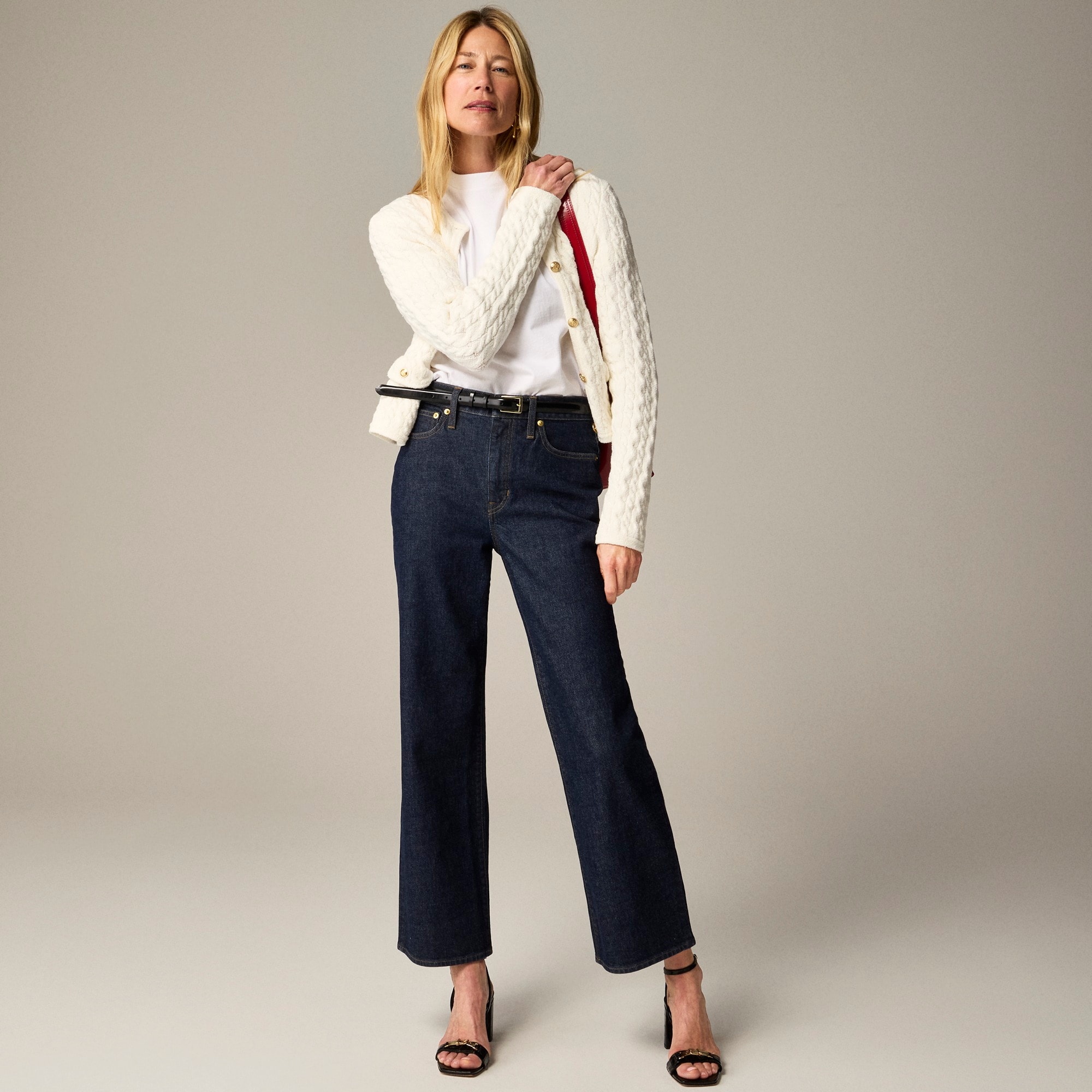 womens High-rise slim wide jean in 1996 semi-stretch