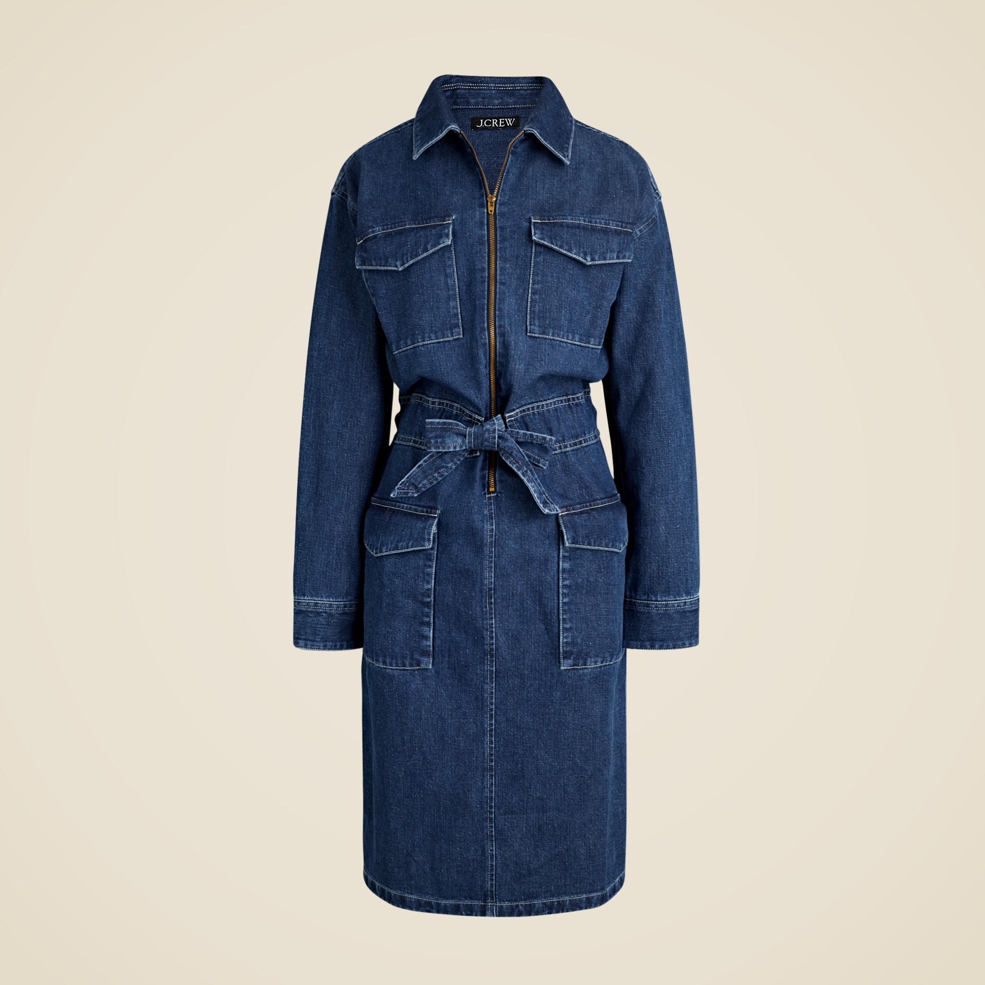  Denim utility dress