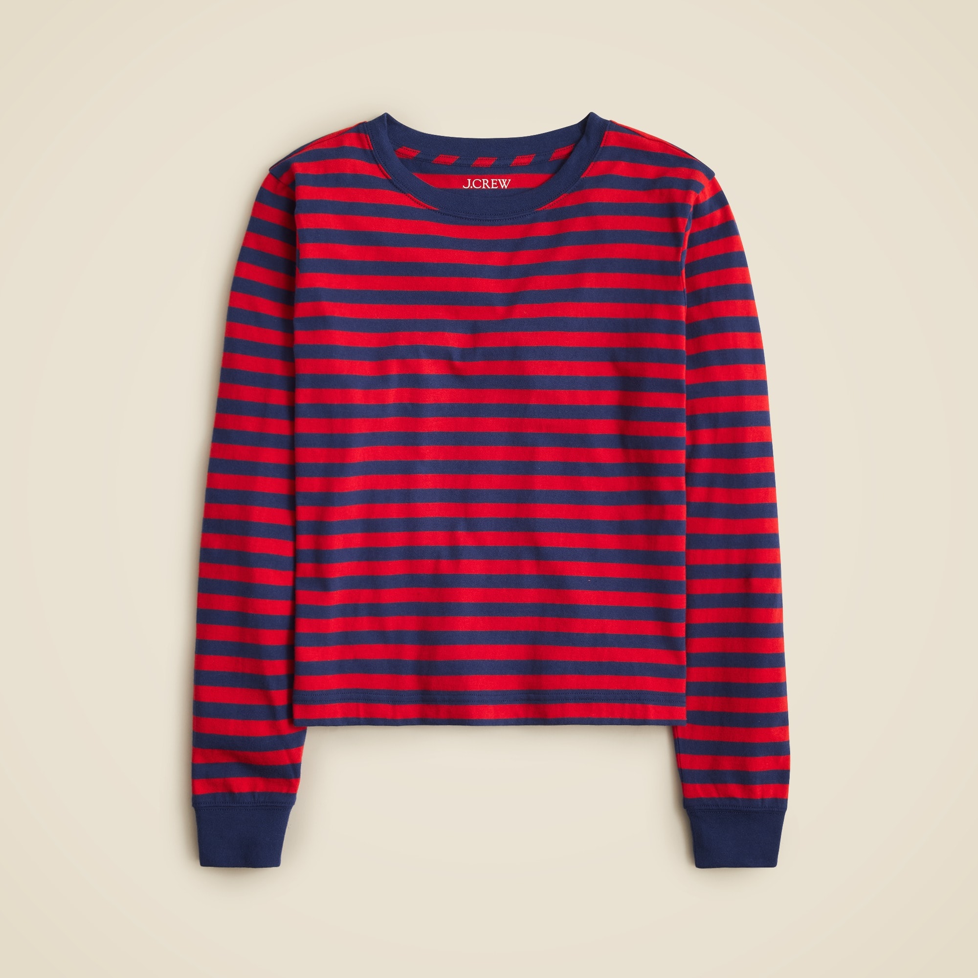 womens Vintage jersey long-sleeve T-shirt in stripe