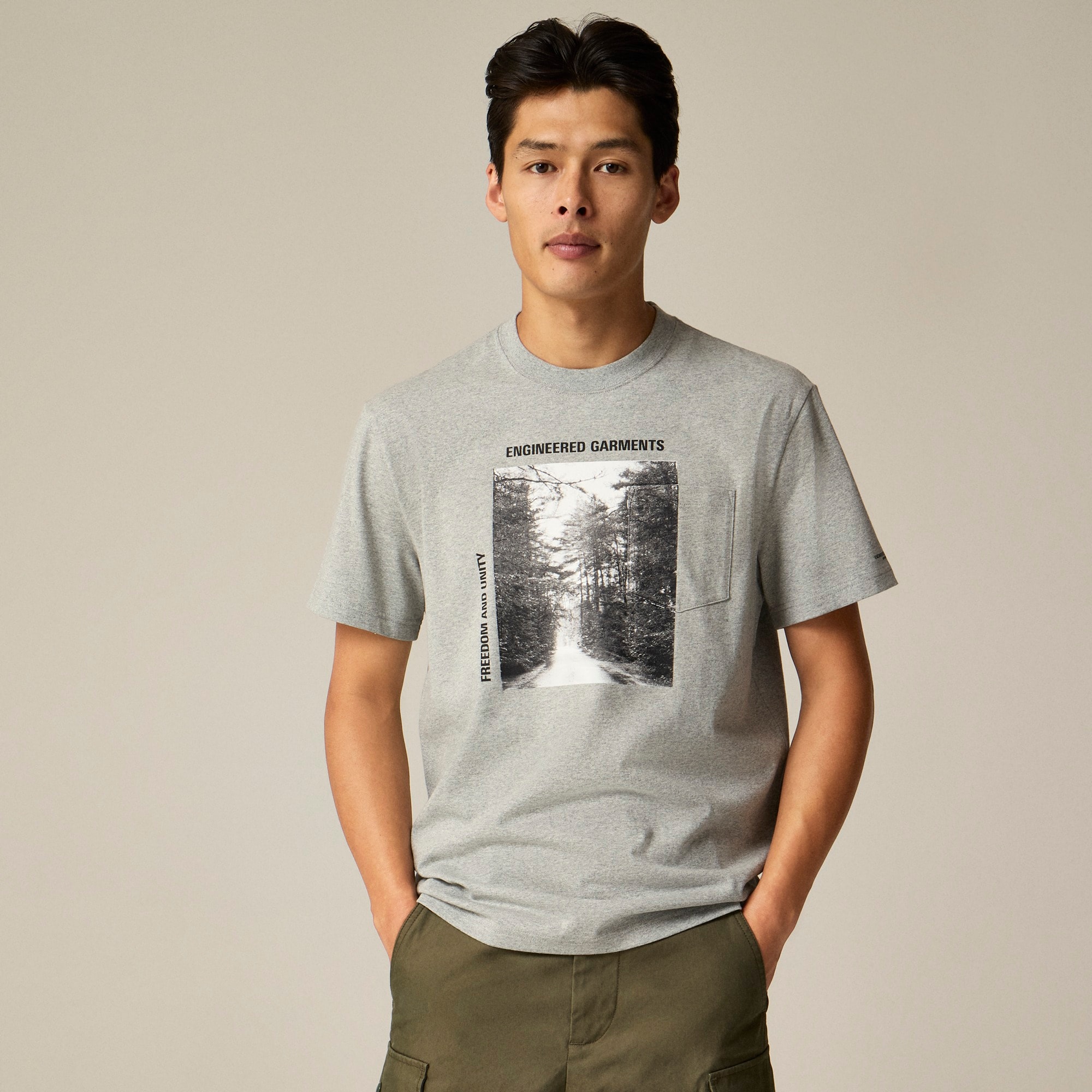  Limited-edition Engineered Garments X J.Crew relaxed premium-weight cotton graphic T-shirt