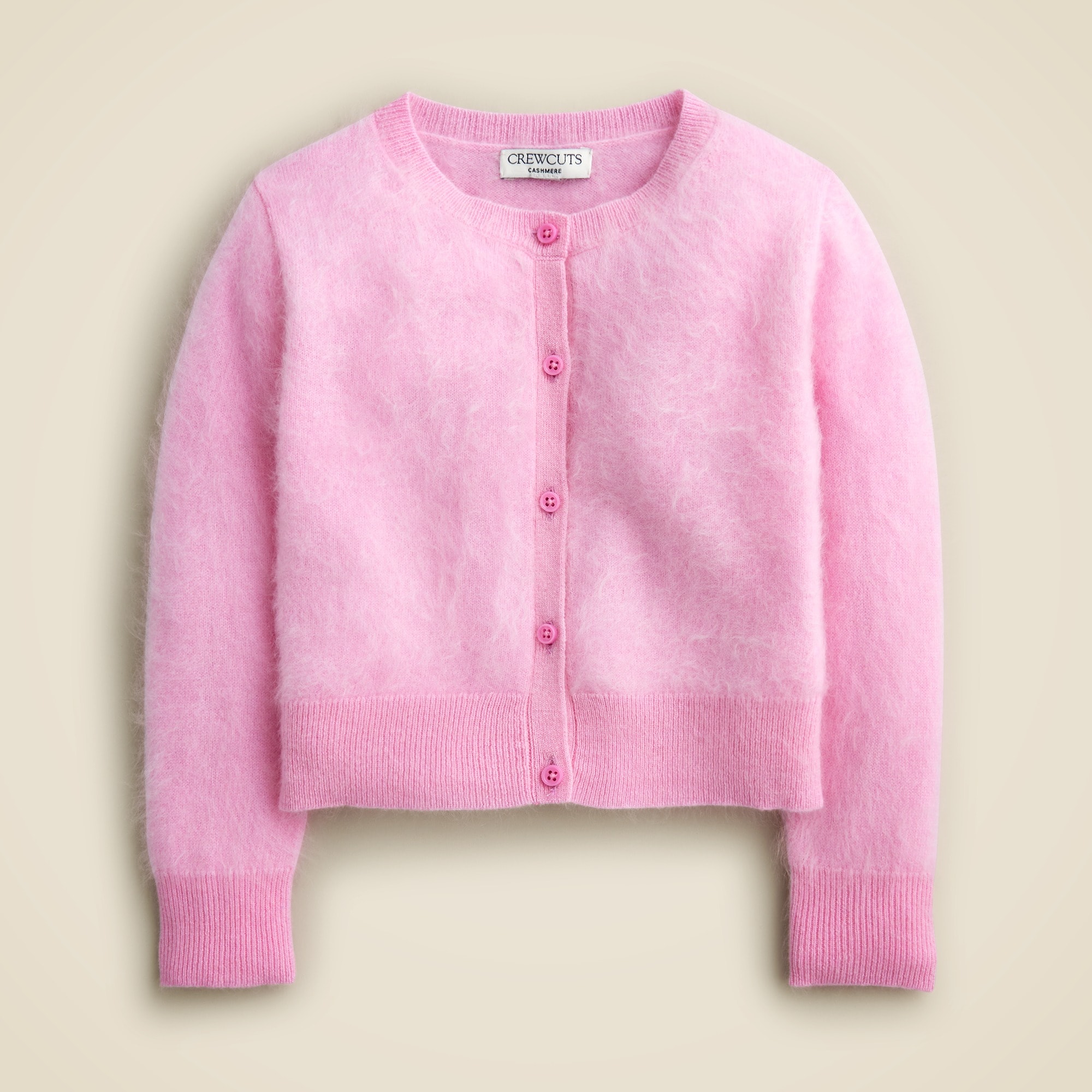 girls Girls' brushed cashmere cardigan sweater