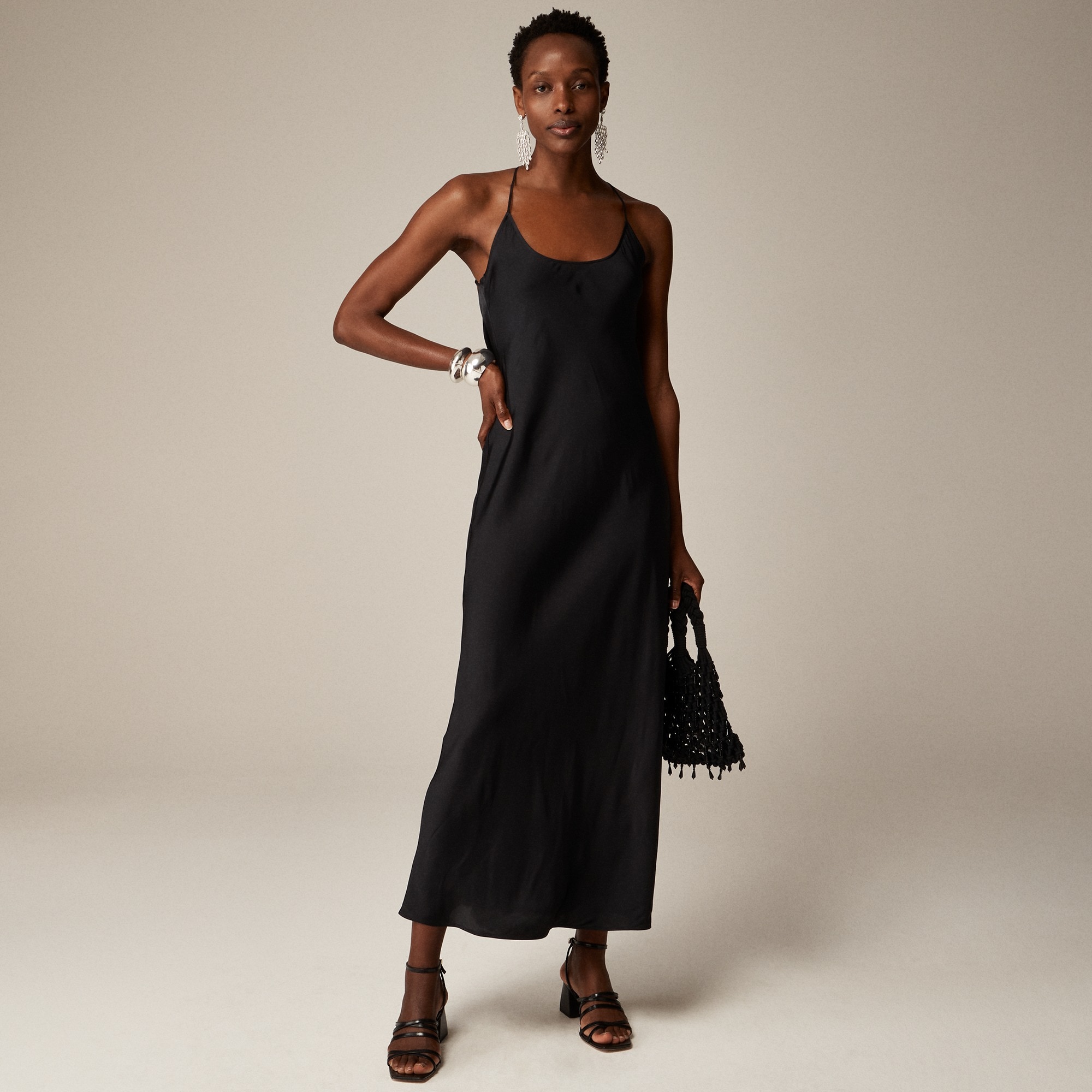 womens Collection cowlback slip dress in satin