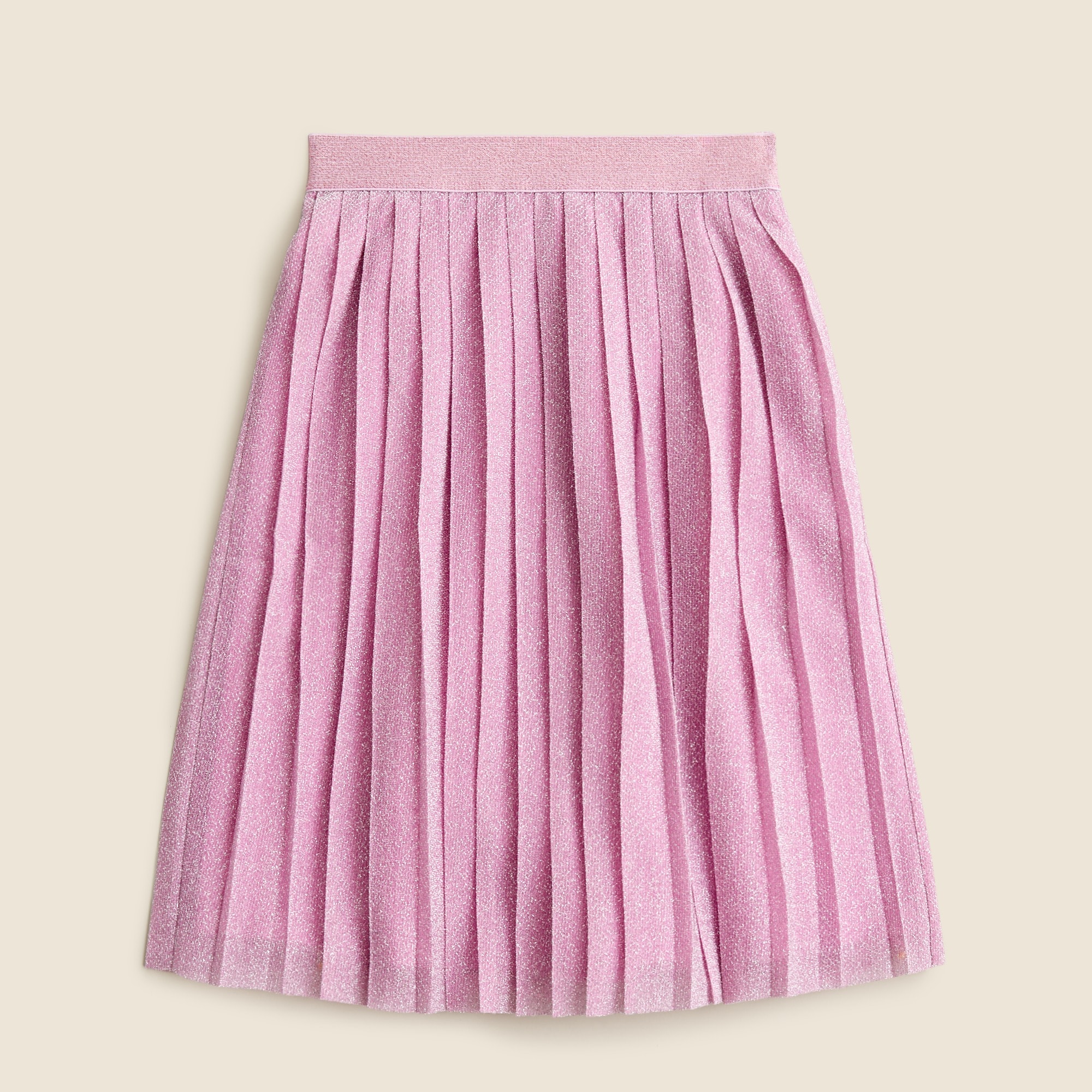 girls Girls' pleated midi pull-on skirt with Lurex&reg; metallic threads