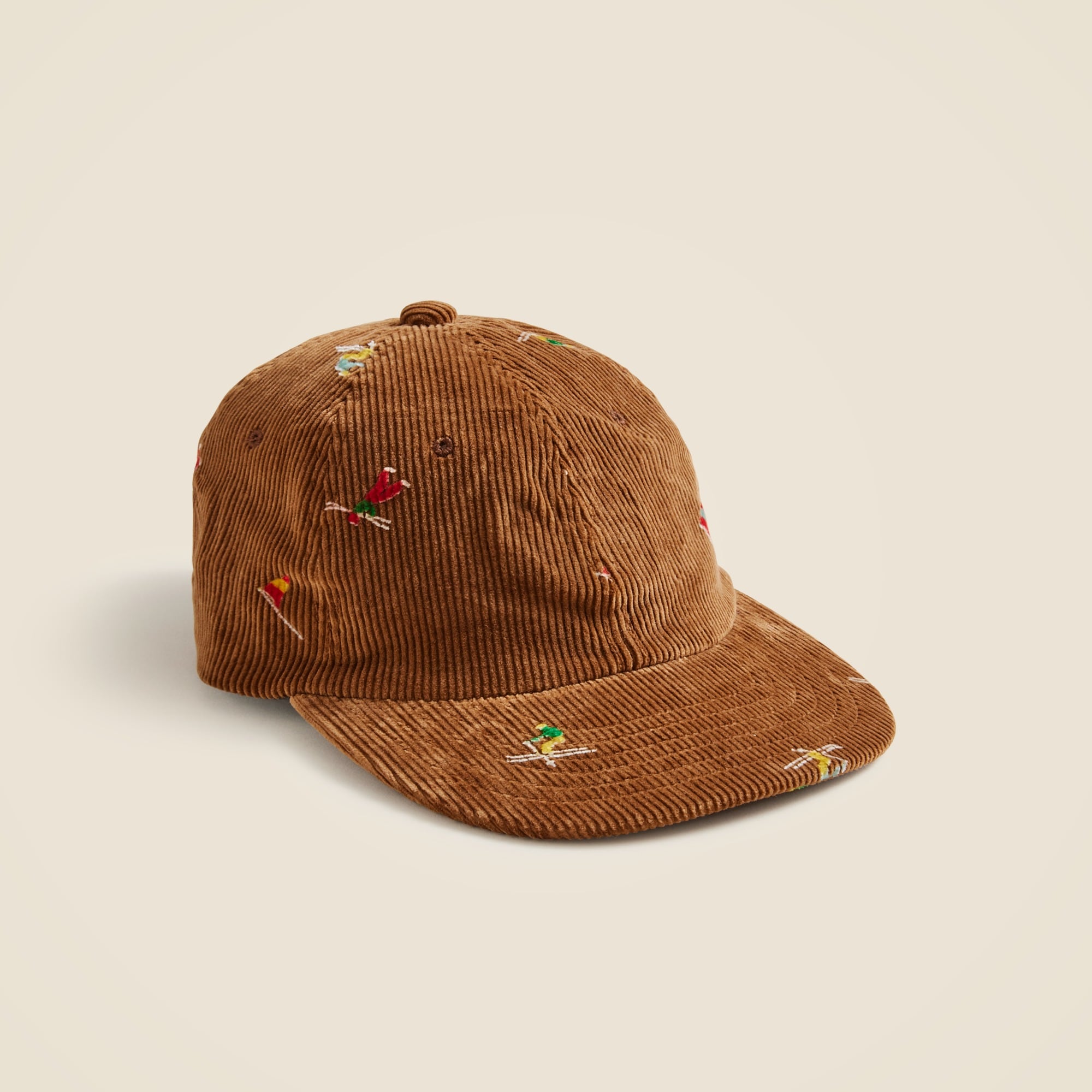 mens BEAMS PLUS six-panel embroidered corduroy ski cap