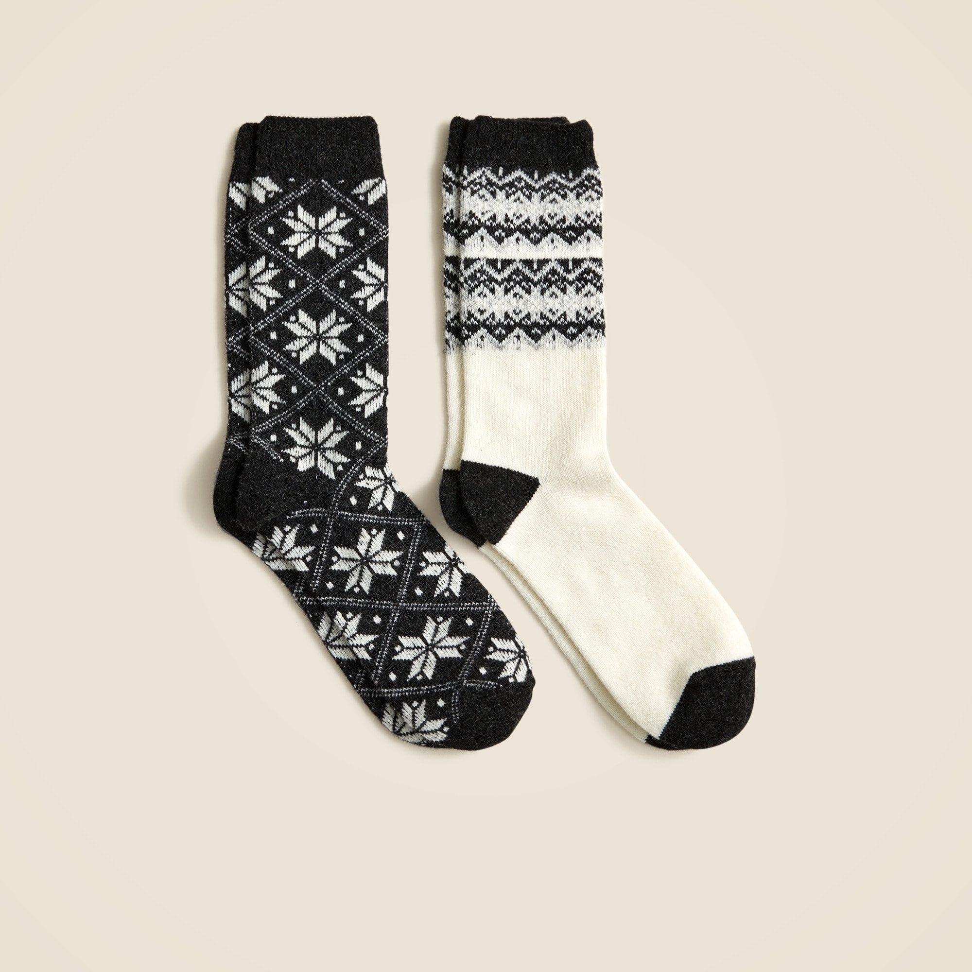 womens Fair Isle trouser socks two-pack