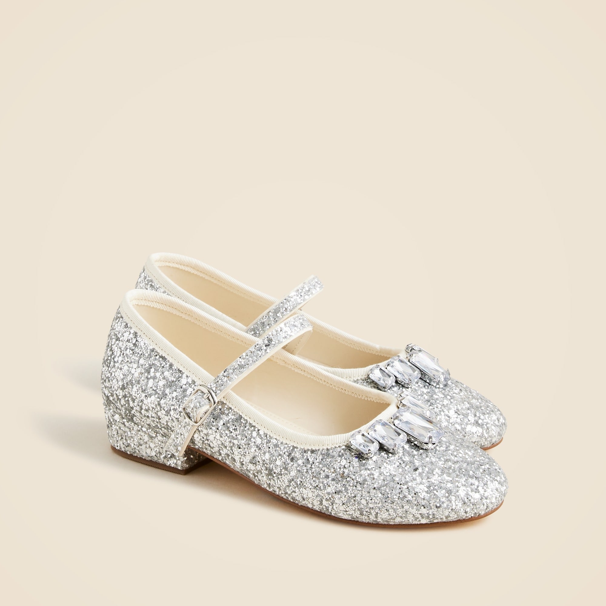 girls Girls' glitter-heel Mary Jane shoes