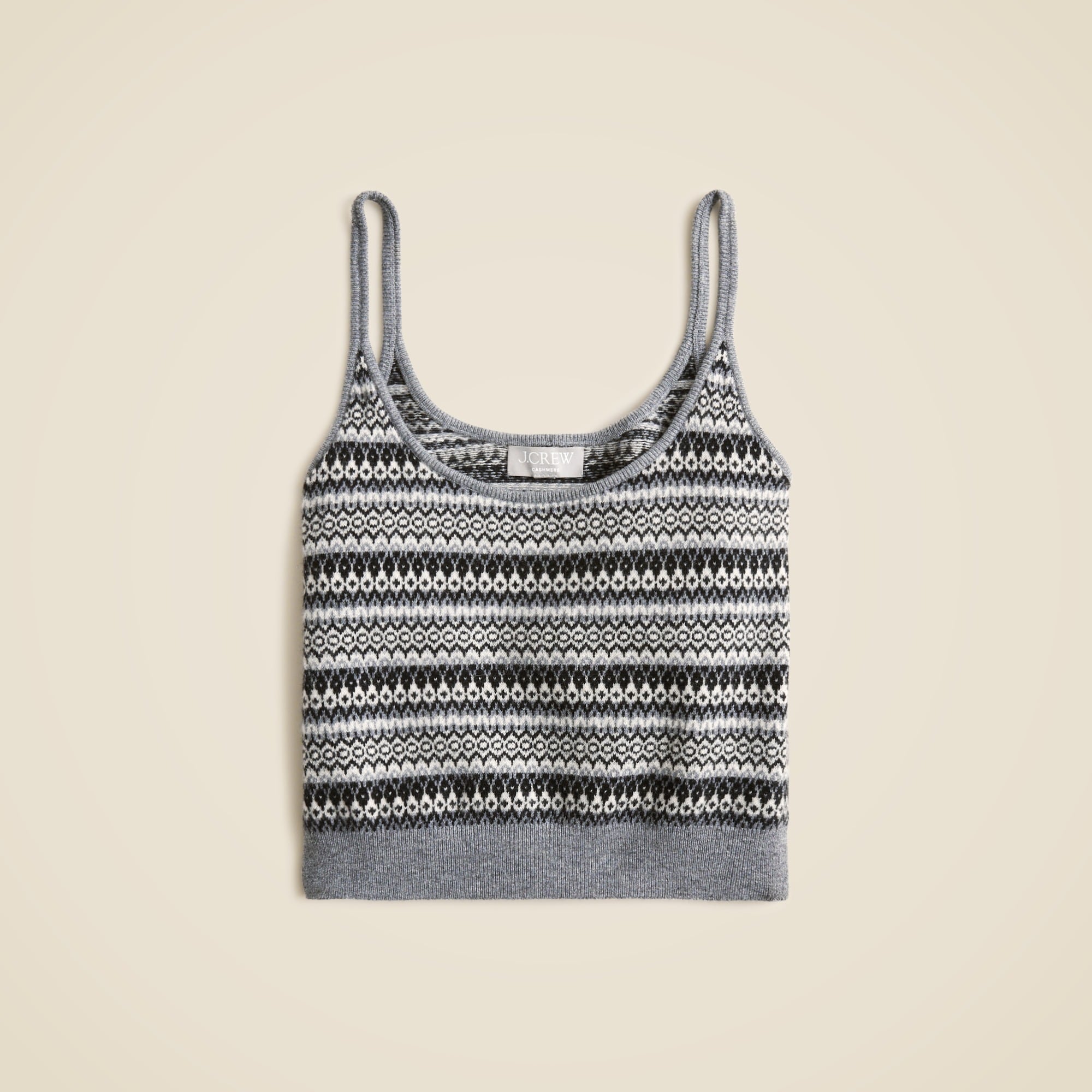 womens Cashmere Fair Isle sweater-tank