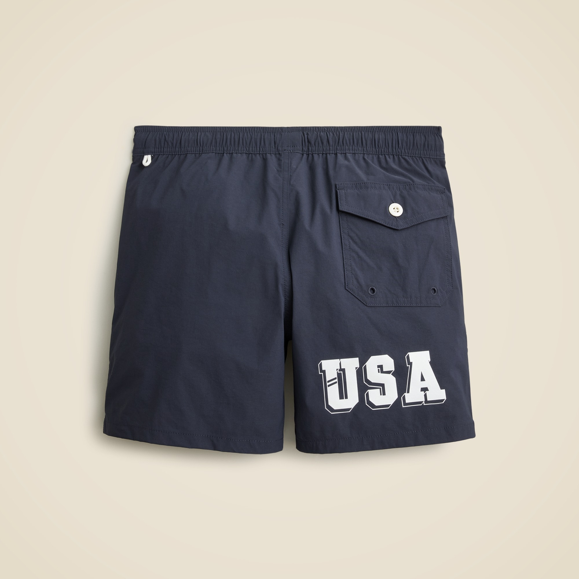 mens Limited-edition USA Swimming&reg; X J.Crew 6'' stretch swim trunk with ECONYL&reg; nylon