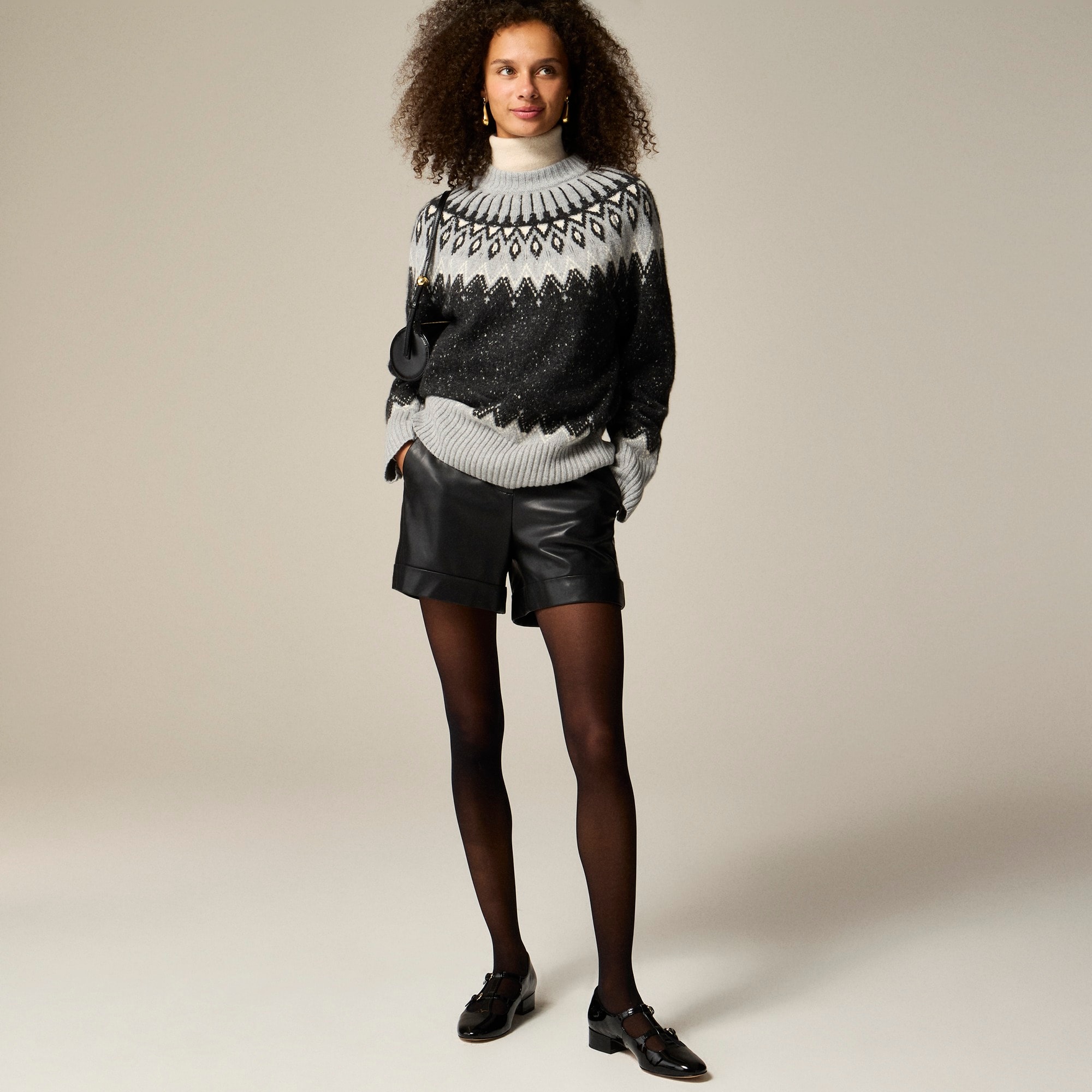  Spring Street cashmere relaxed Fair Isle sweater