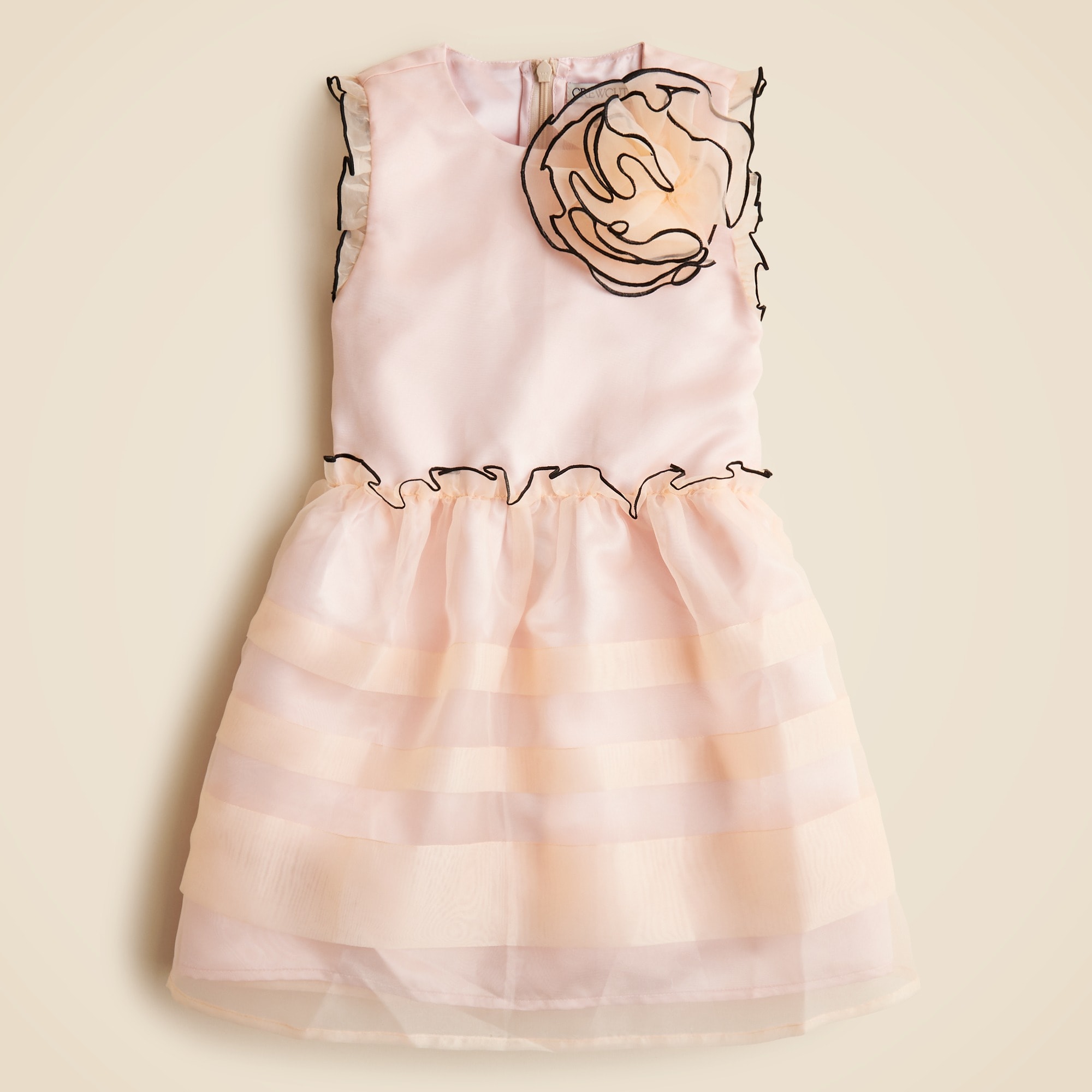 girls Girls' rosette ruffle dress in organza