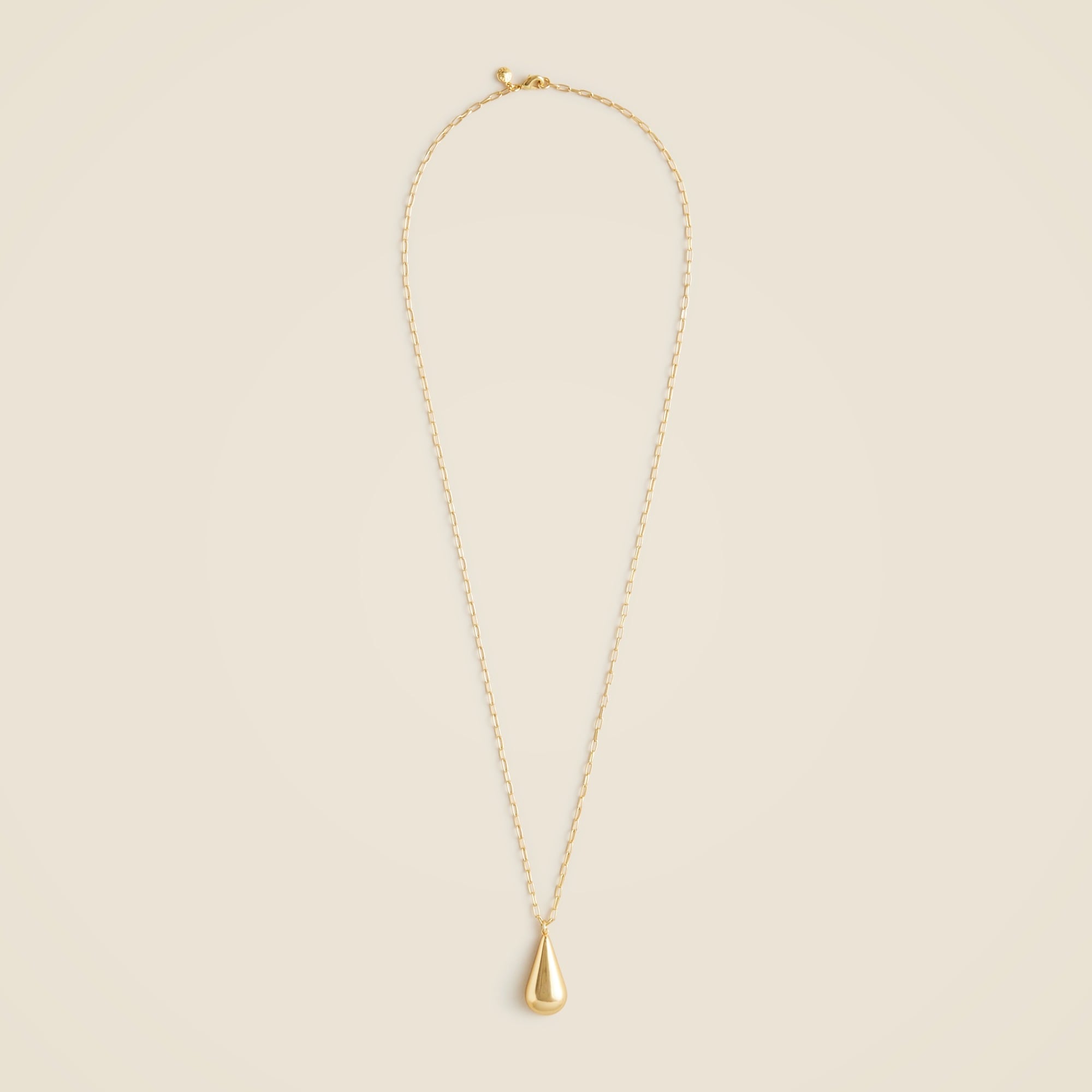 womens Long gold-tone teardrop necklace