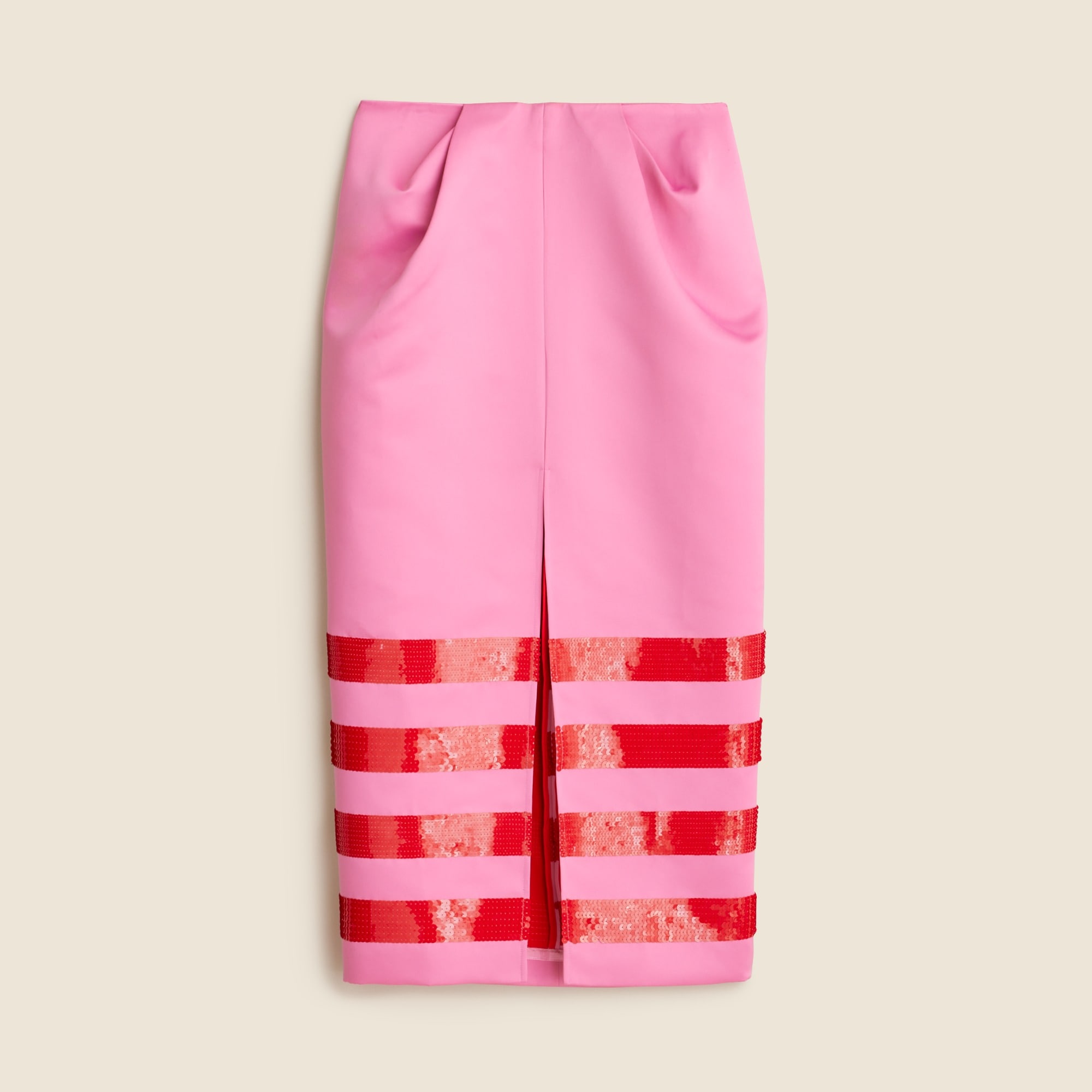 womens Christopher John Rogers X J.Crew sculpted skirt in duchesse satin