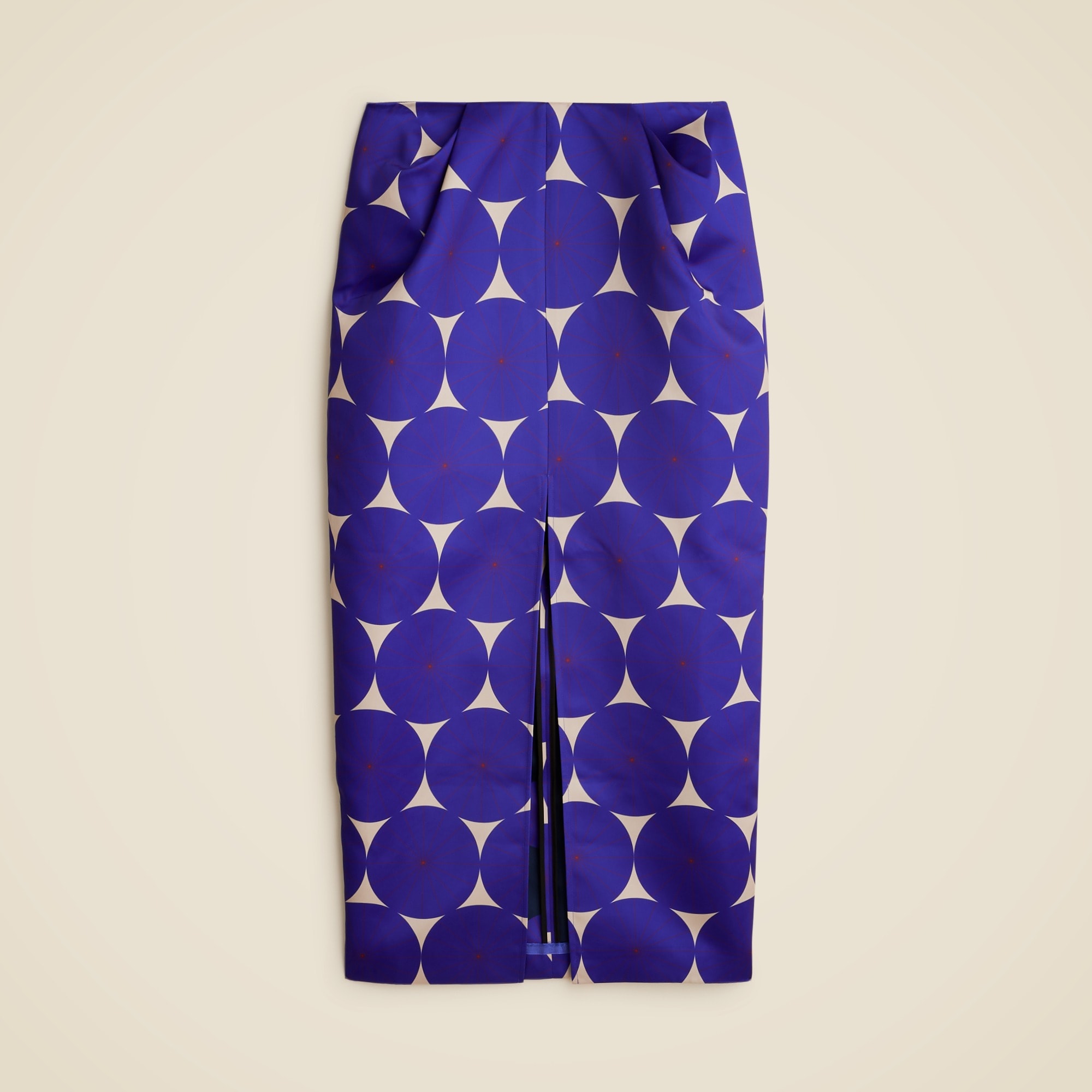 womens Christopher John Rogers X J.Crew sculpted skirt in dot duchesse satin