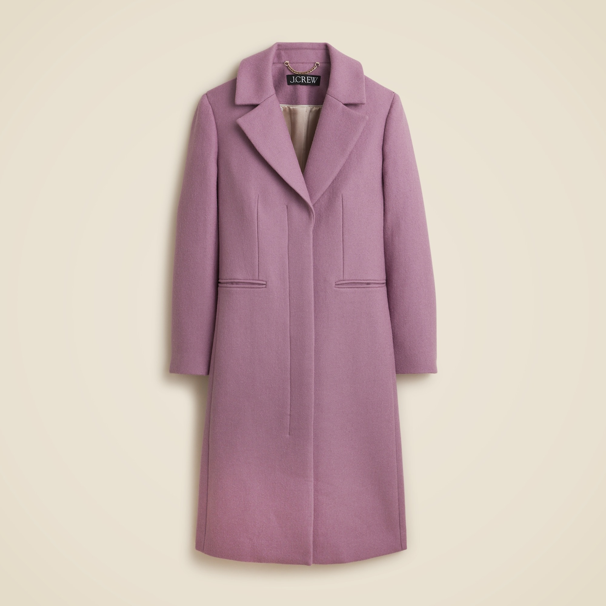 womens Savoy topcoat in Italian wool-blend melton