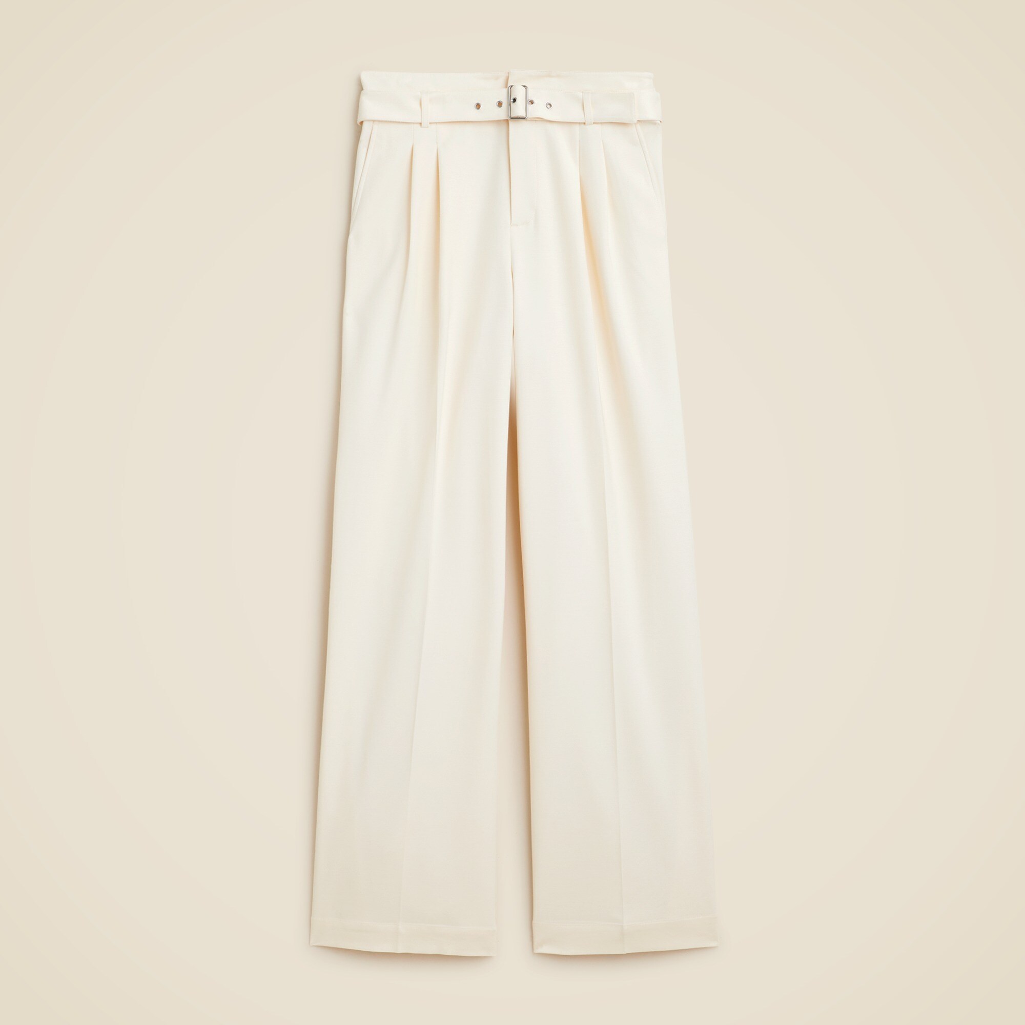 womens Belted wide-leg trouser in city twill