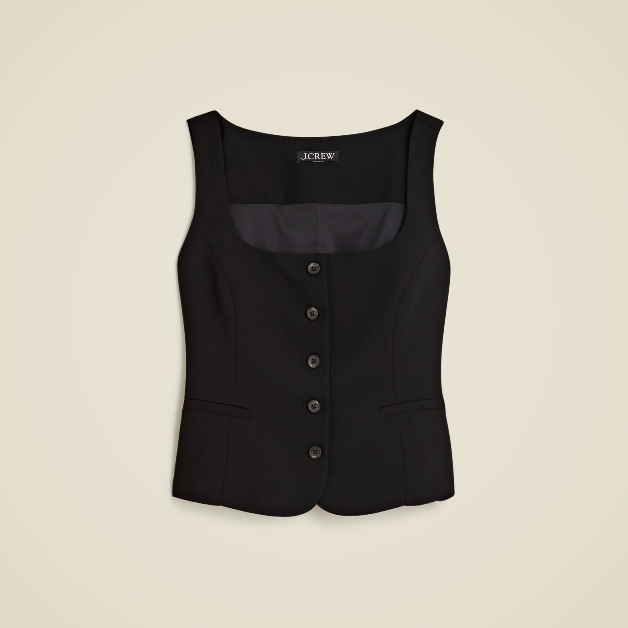 womens Scoopneck vest in drapey crepe