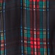 Ruffleneck top in Stewart tartan chiffon BLACK RED TARTAN