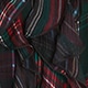 Ruffle-front top in tartan crinkle cupro BLACK RED TARTAN