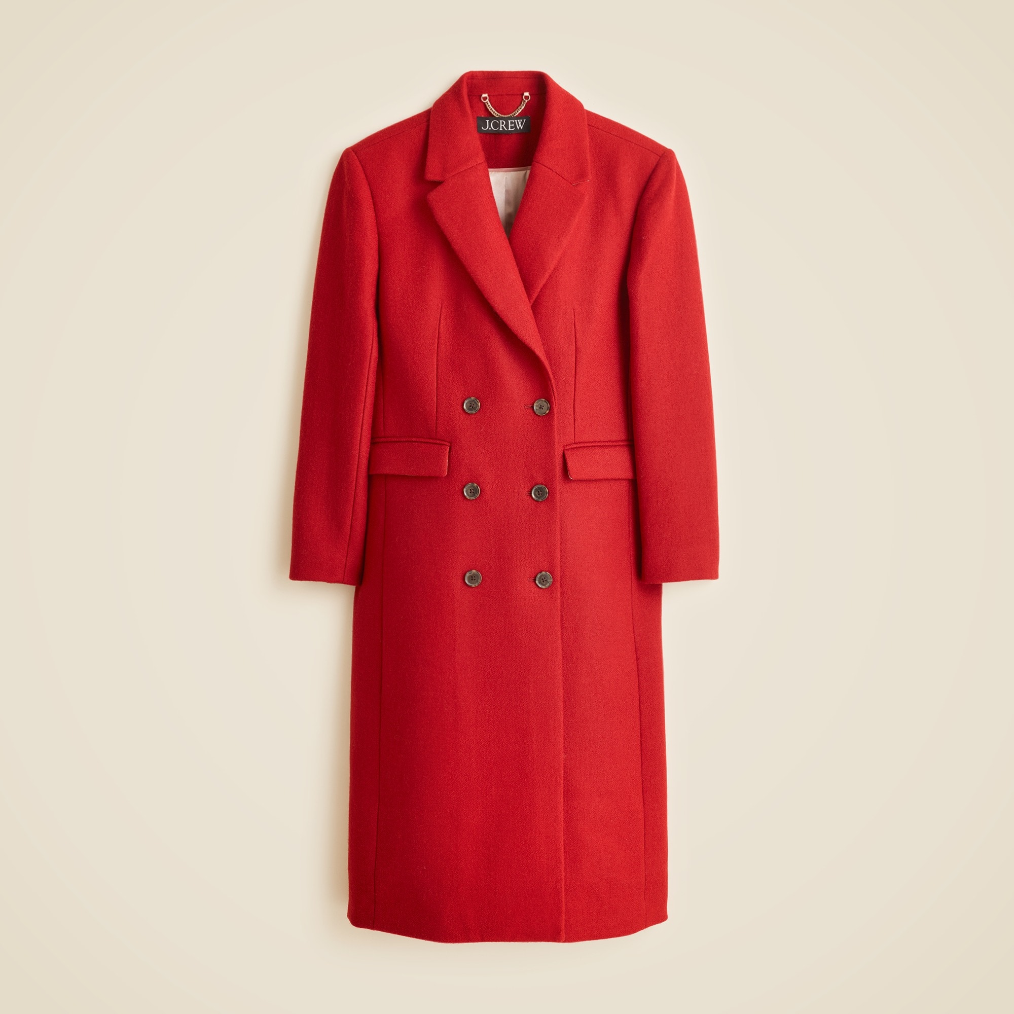 womens Palais double-breasted topcoat in Italian wool-blend melton