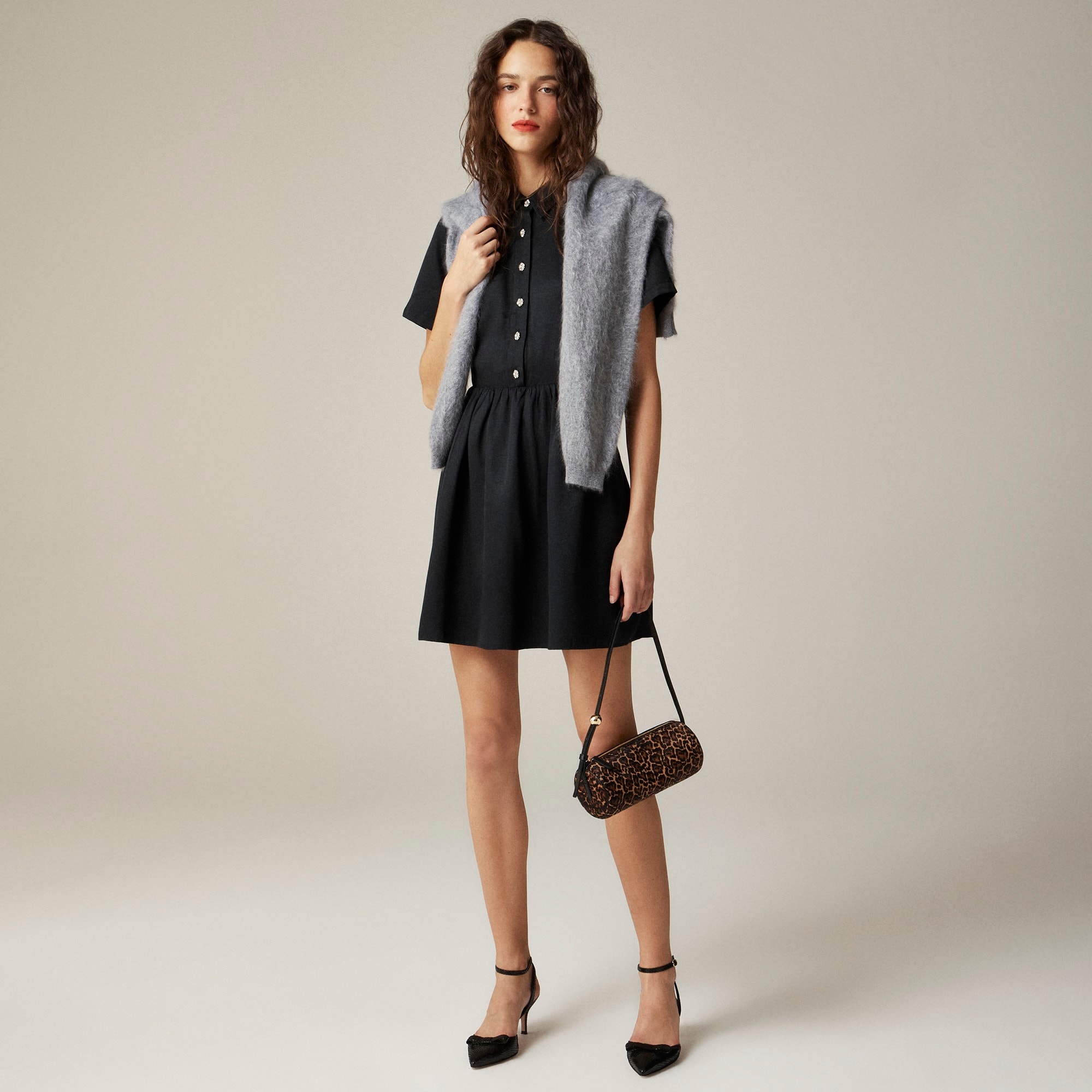 womens Collection shirtdress with jewel buttons