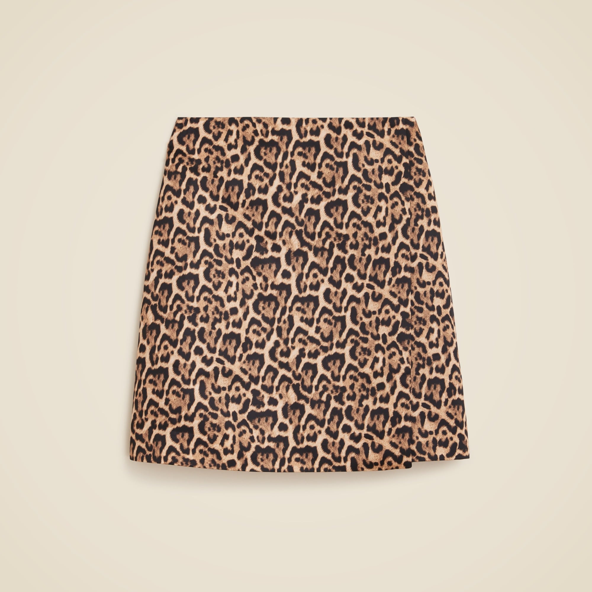 womens Leopard-print wrap skirt in duchesse satin