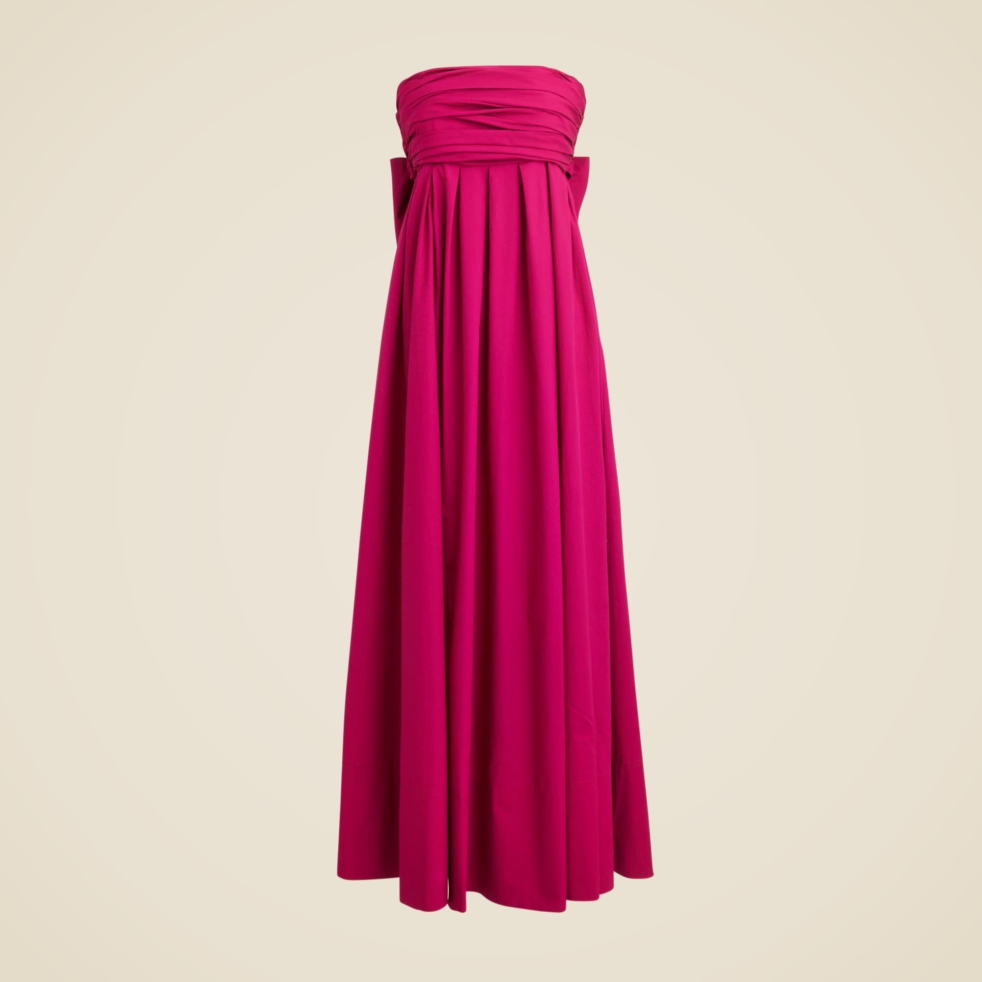 womens Strapless bow-back maxi dress