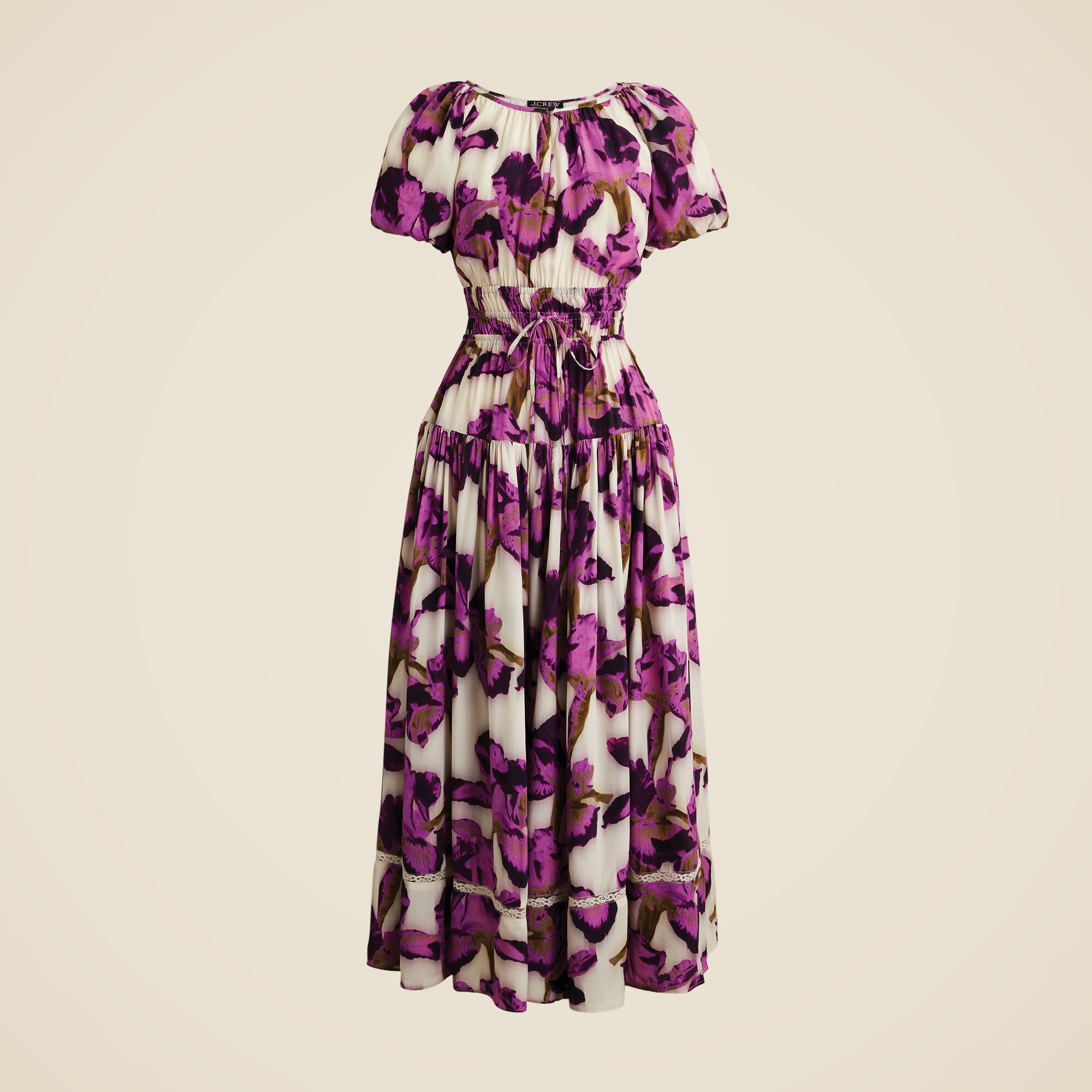 womens Elena puff-sleeve dress in floral print