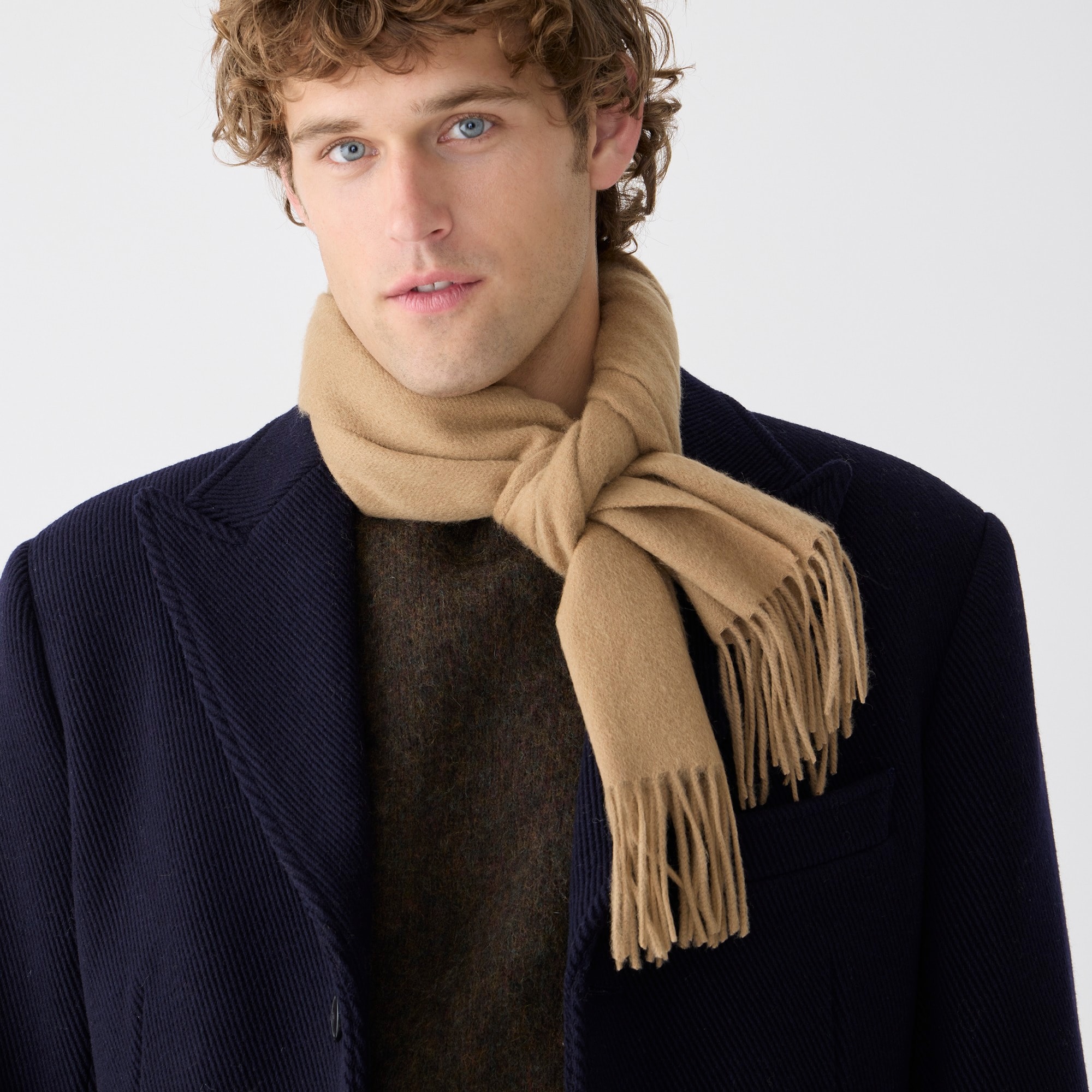 mens Solid cashmere scarf