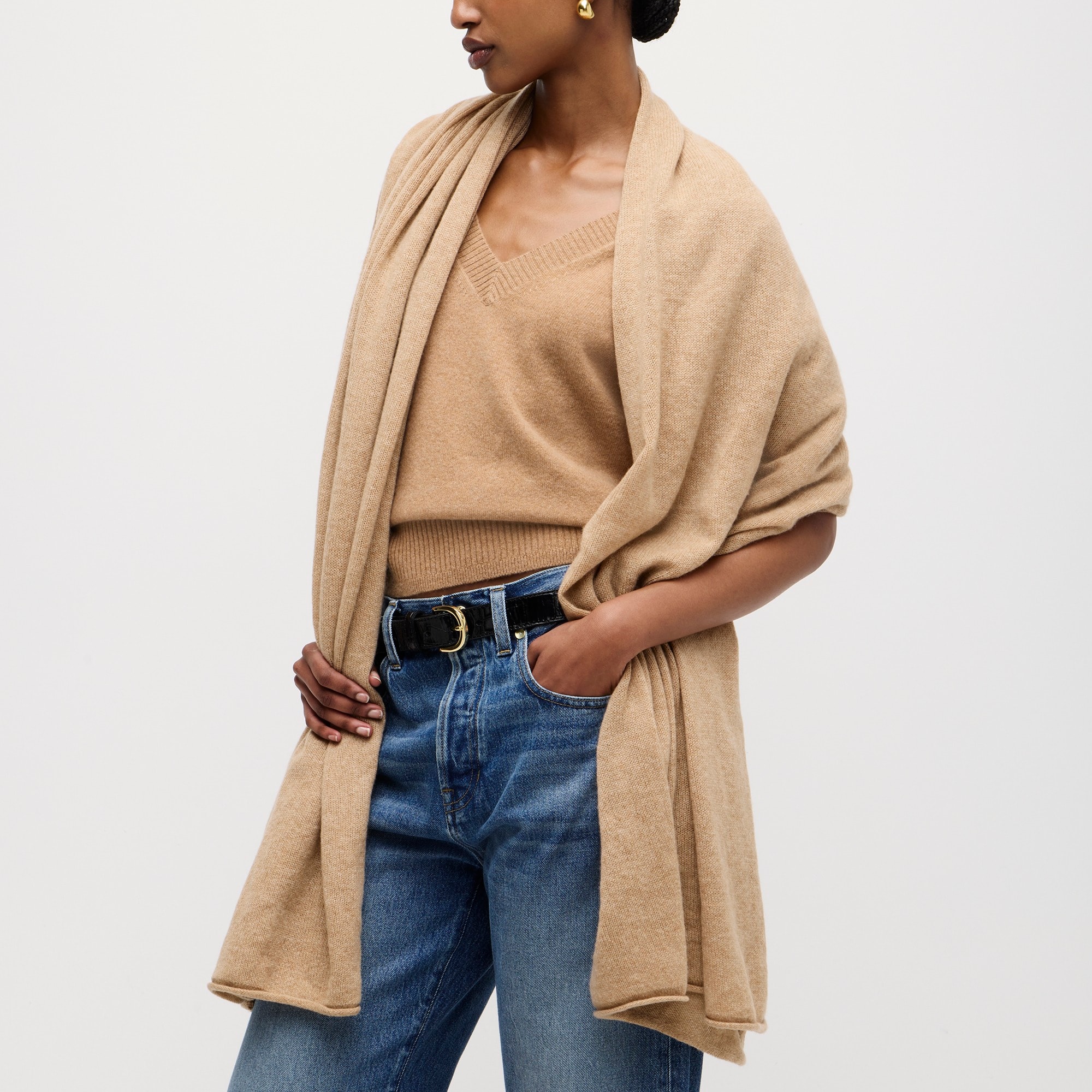 womens Oversized cashmere wrap