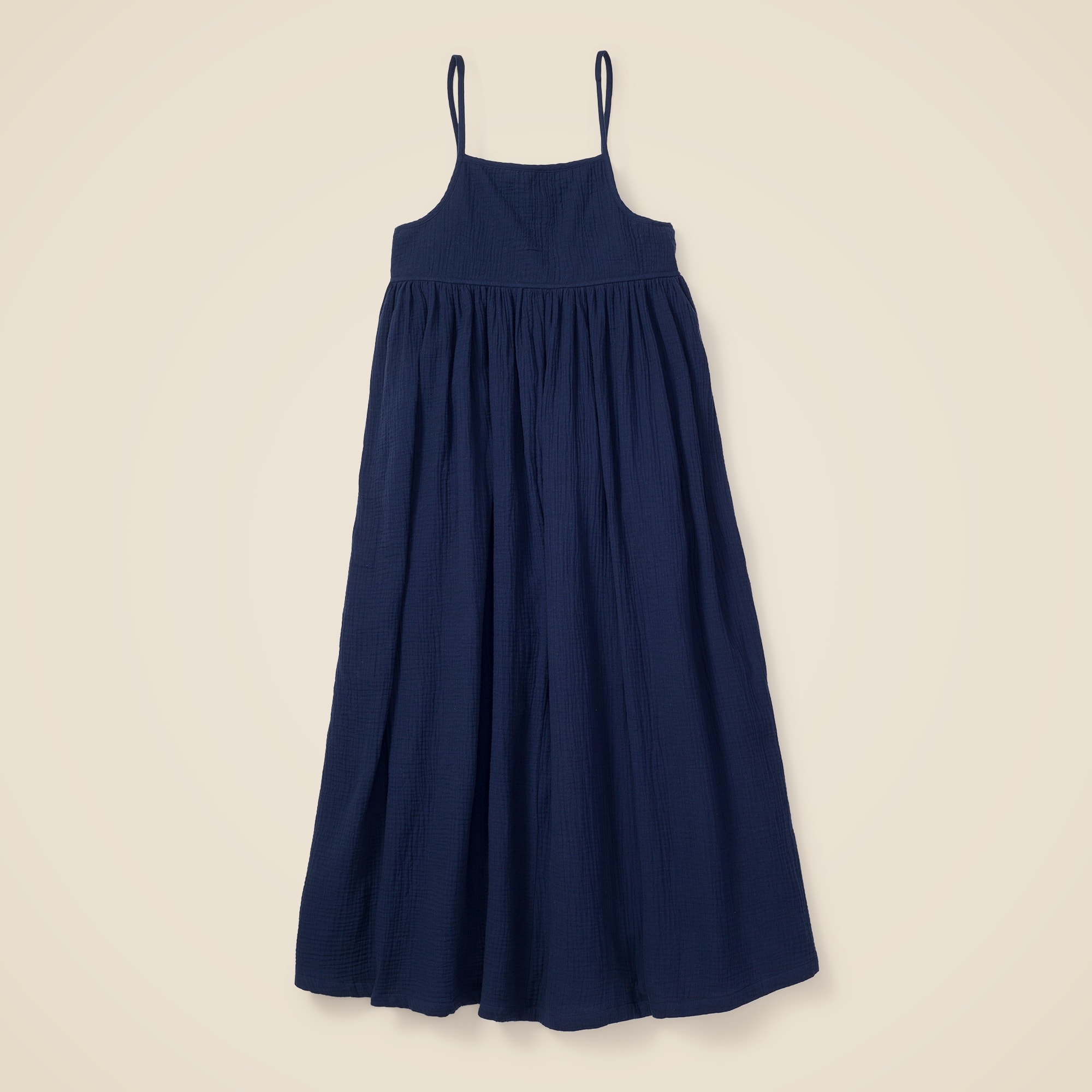 womens Petite Plume™ women's gauze serene nightdress in navy