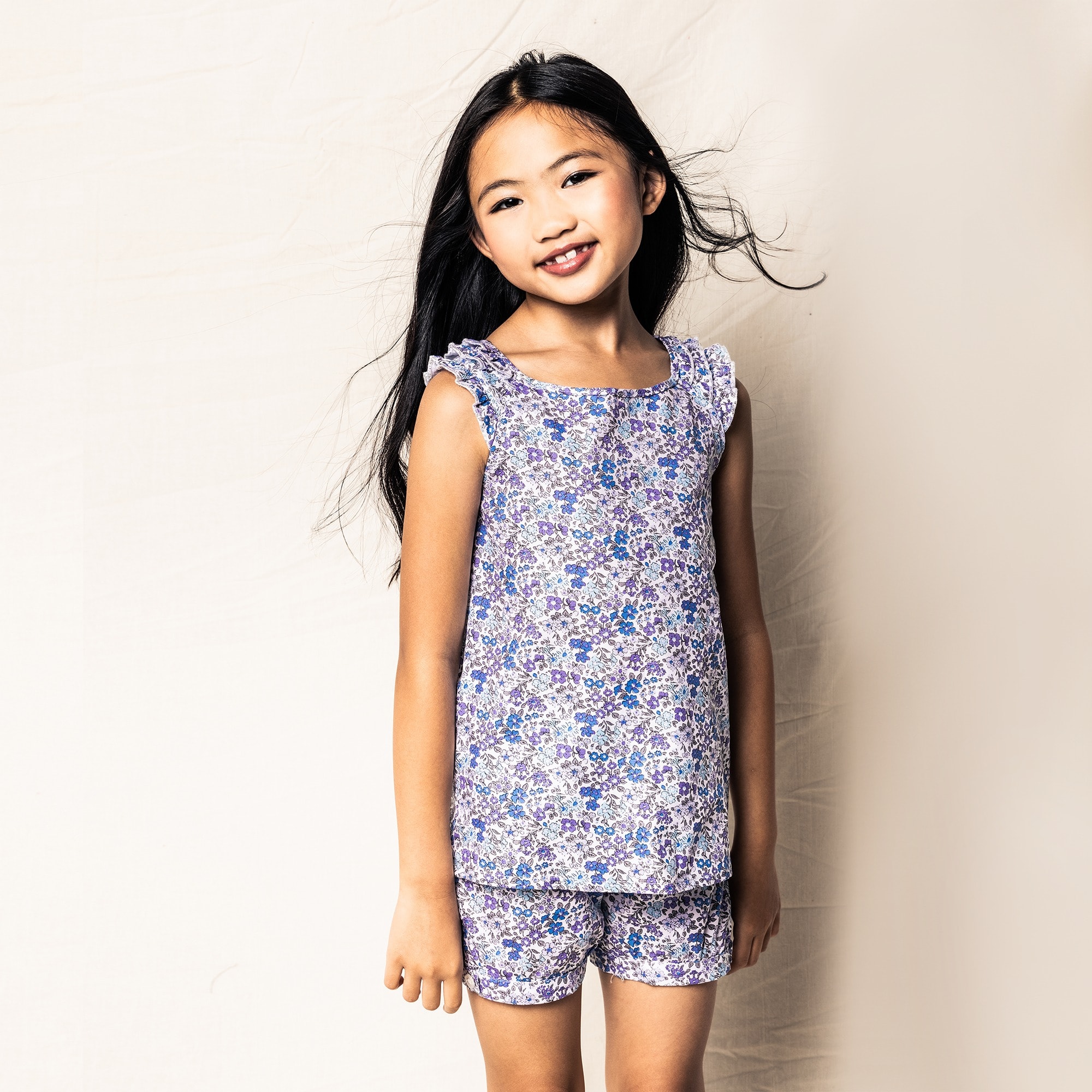 girls Petite Plume&trade; girls&apos; Fleur d&apos;Azur Amelie short set