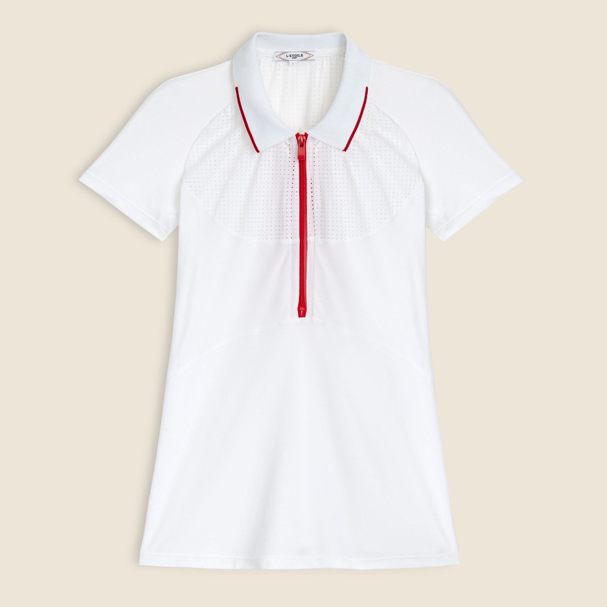 womens L'Etoile Sport&trade; mesh zip performance polo shirt