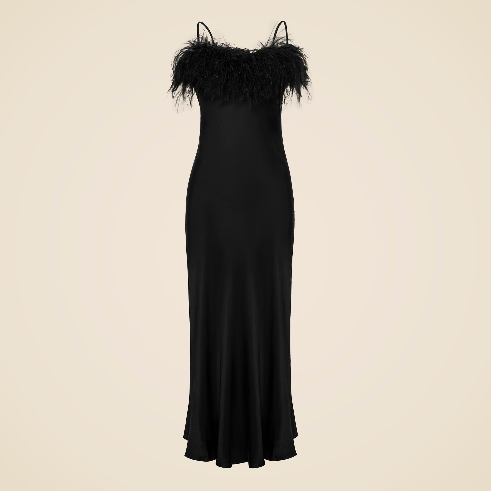 womens SLEEPER Boheme slip dress with feathers